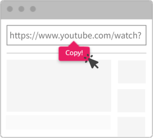 1. 즐겨찾는 플랫폼에서 다운로드하려는 비디오 또는 오디오의 URL을 복사하세요.
